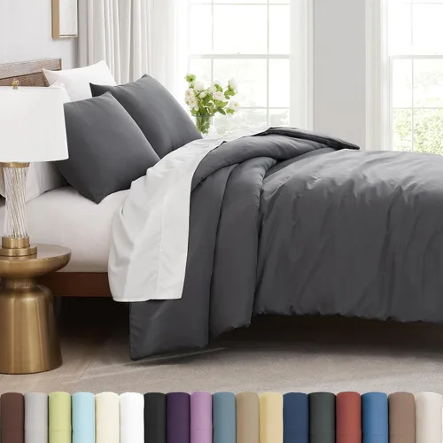 Vista 44 de Southshore Fine Living, Inc. Juego de funda de edredón tamaño extra grande individual/XL, ropa de cama de microfibra cepillada premium de fácil