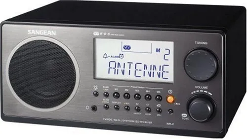 Vista 8 de SANGEAN WR-2WH AM/FM-RBDS Radio de sintonización digital de gabinete de madera (blanco)