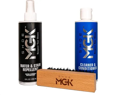 Vista 3 de Shoe MGK Kit de cuidado de zapatos Clean & Protect Limpiador y acondicionador de zapatos, repelente al agua y manchas y cepillo