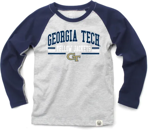 Vista 32 de Wes and Willy NCAA playera raglán de manga larga para niños