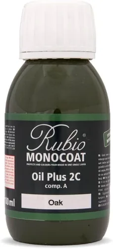 Vista 102 de Rubio Monocoat Muestra de Tinte y Acabado para Madera - Niebla 5% Aceite Plus Parte A Aceite de linaza para madera de secado rápido y ecológico