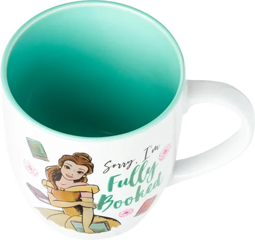 Vista 4 de Silver Buffalo Disney Princess Beauty and the Beast Belle Lo siento, estoy completamente ocupada Taza de cerámica, 532.06 ml