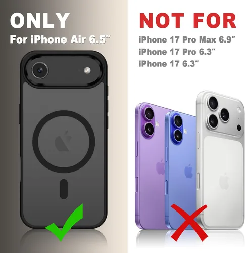 Vista 494 de Funda para Google Pixel 10 Pro XL, cubierta magnética mate, color negro Fit for MagSafe, Screen Protector included, Shockproof Military Grade