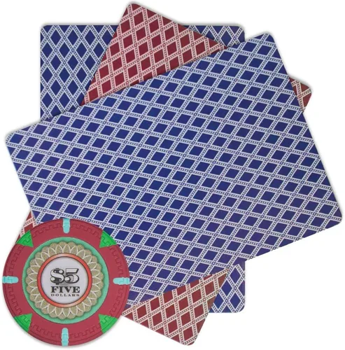 Vista 3 de Claysmith Gaming The Mint Poker Chip Heavy 0.48 oz Clay Composite - Paquete de 50 ($5 rojo)