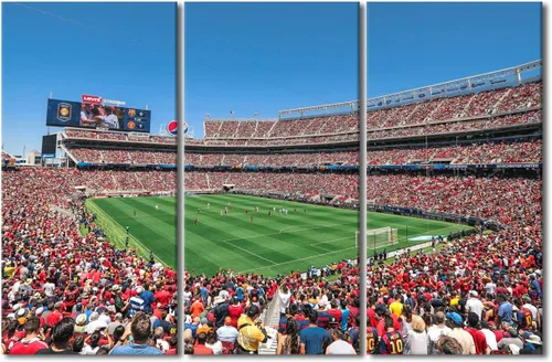 Vista 111 de Lincoln - Lienzo decorativo para pared, diseño de campo financiero de Filadelfia, paisaje de estadio de fútbol de Filadelfia, decoración de pared