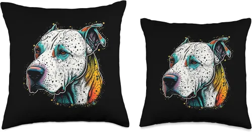 Vista 3 de Dogo Argentino Lover for Men, Women and kids Cute Dogo Argentino Lover - Almohada colorida con diseño divertido de mamá y perro, 16 x 16 pulgadas