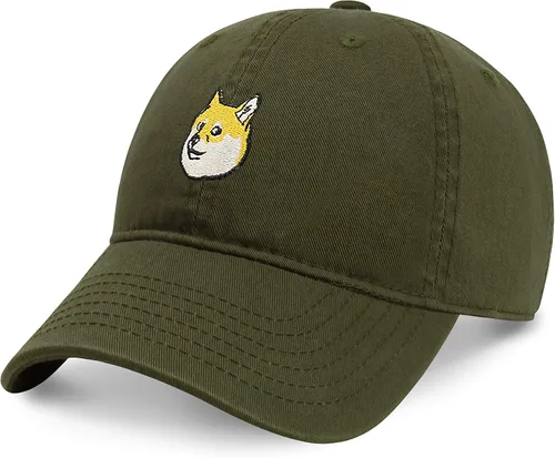 Vista 2 de Doge Memes Shiba Inu Dog Dad Sombreros Doge Coin Meme Diseño Original Gorras de Béisbol Sombreros Divertidos para Hombres, Mujeres Adolescentes