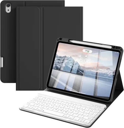 Vista 29 de kenke Funda para iPad de 9ª/8ª/7ª generación con teclado de 10.2 pulgadas Gris