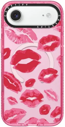 Vista 59 de CASETiFY Impact iPhone Air Case [Delgada/Compatible con Magsafe / 8.2 ft. Protección contra Caídas de Grado Militar 4X] - Lazos - Rosa Arcos