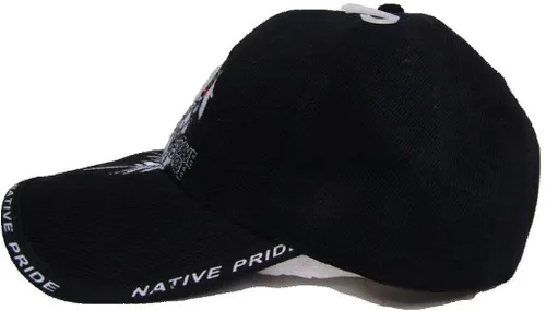 Vista 3 de mws Native American Eagle Indian Native Pride Shadow Gorra de bola negra bordada 3D