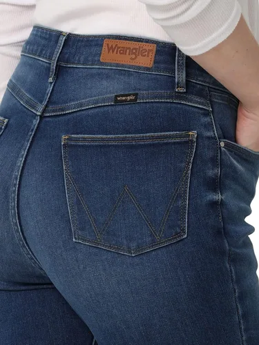 Vista 5 de Wrangler Jeans ajustados de talle alto para mujer