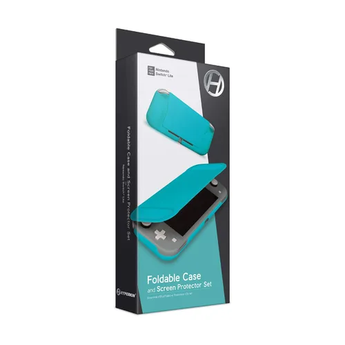 Vista 2 de Hyperkin Foldable Case and Screen Protector Set for Nintendo Switch Lite (Turquoise) - Nintendo Switch