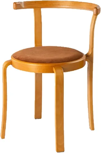 Vista 10 de Sillas de comedor de madera, silla de comedor tapizada, sillas de cocina apilables, asiento de tocador para comedor, sala de estudio, sala de estar