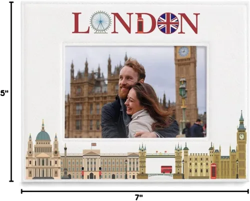 Vista 7 de KATE POSH Marco de fotos de Londres, vacaciones familiares en Londres, luna de miel, boda, decoración de Londres (5 x 7 horizontal)