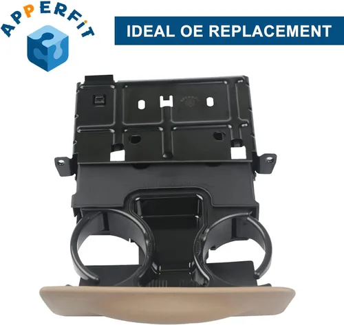 Vista 4 de Soporte para tazas en salpicadero con cenicero marrón APPERFIT compatible con Ford F250 F350 F450 F550 Super Duty Truck 1999-2004, Excursion