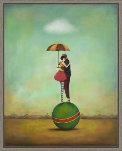 Vista 15 de Amanti Art Lienzo enmarcado para pared, 20 x 16 pulgadas, romance de circo, por Duy Huynh, lienzo enmarcado para pared, obras de entretenimiento