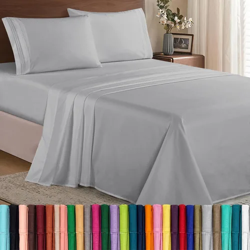 Vista 17 de Elegant Comfort - Juego de sábanas de microfibra de 1500 hilos de calidad hotelera prémium de 4 piezas - Resistente a arrugas, sábana bajera