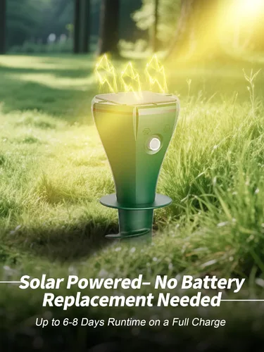 Vista 4 de Mole Repellent Solar Powered for Lawns,Waterproof Gopher & Groundhog Repellent with Variable Sonic Vbration,Easy Twist Stakes for Yard & Garden,Get