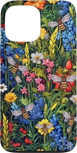 Vista 23 de Funda para iPhone 12 mini Bees And Wildflowers
