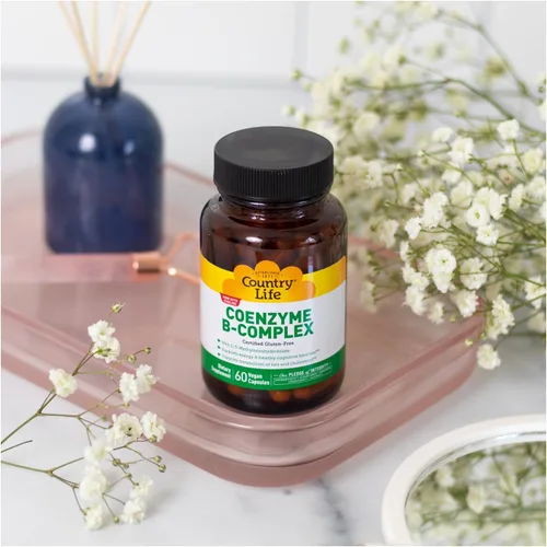 Vista 3 de Country Life Complejo B de coenzima, 60 cápsulas, apoya la energía y el metabolismo, el estado de ánimo y la función cognitiva, veganas, sin gluten