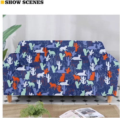 Vista 7 de Funda de sofá de Seater, estilo bohemio, antiarañazos, diseño tribal navajo, nativo americano, diseño tribal, funda de sofá, lavable, elástica