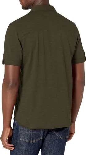 Vista 2 de PAIGE Camisa de manga corta Brayden para hombre con lengüeta enrollable
