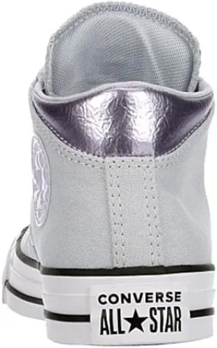 Vista 5 de Converse Chuck Taylor All Star Madison Mid High - Tenis de lona unisex - estilo de cierre de cordones - Gris pálido lila