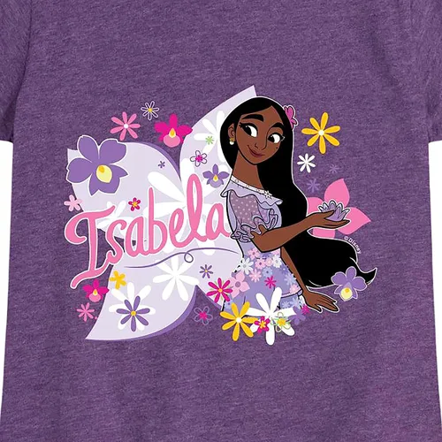 Vista 3 de Disney - Encanto - Isabela - Camiseta estampada de manga corta para niñas pequeñas y jóvenes