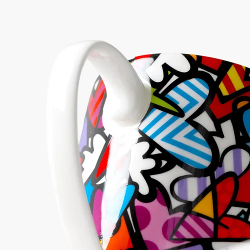 Vista 4 de Britto Romero Bone - Taza de café de porcelana, 16.8 onzas (Alive (multicolor))