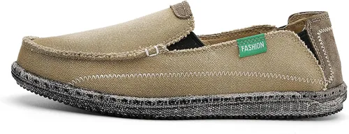Vista 3 de Zapatos de lona sin cordones, antideslizantes, informales, planos, para exteriores, mocasines casuales para hombre de JAMONWU