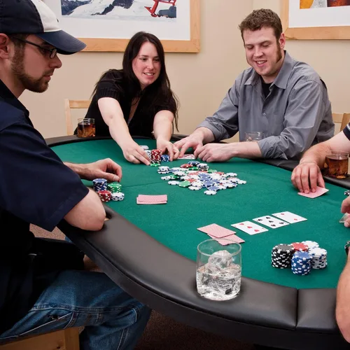 Vista 2 de Fat Cat mesa de juego para casino/póquer Texas Hold 'em plegable con borde acolchado, para 10 jugadores