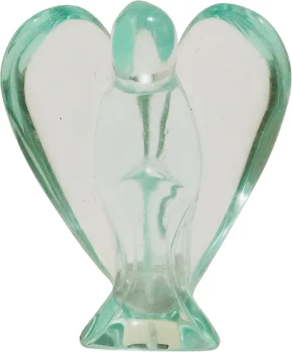 Vista 26 de Estatua de ángel guardián de oración de cristal curativo africano natural, 2 pulgadas, tallado en bolsillo, figuras de piedra de palma