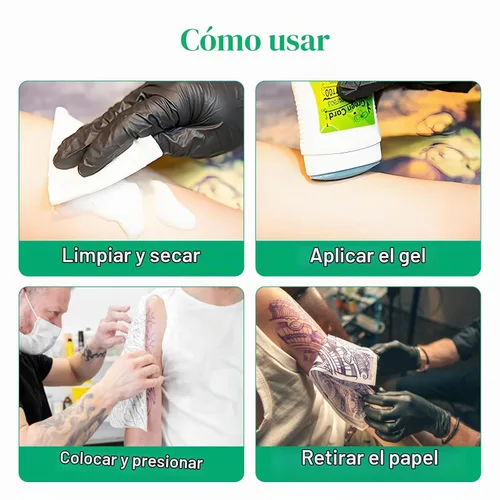 Vista 6 de Gel de transferencia de tatuajes 3pcs profesional plantilla