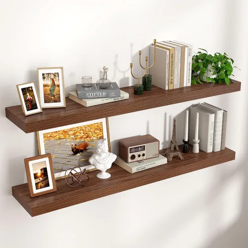 Vista 15 de Estantes flotantes cuadrados para pared de 8 pulgadas de ancho x 8 pulgadas de profundidad x 1.2 pulgadas de alto, pequeños estantes de pared