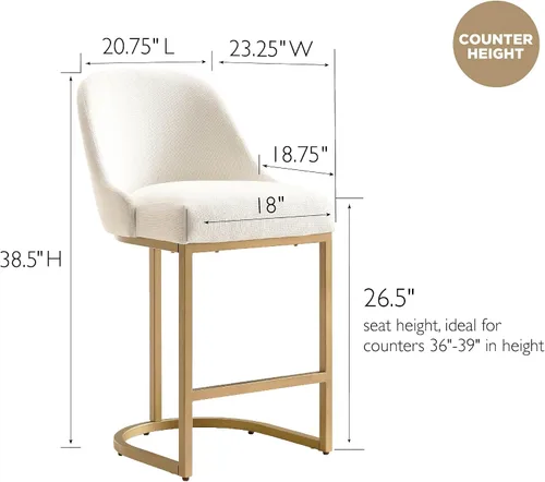 Vista 84 de Leick Home 214536 Barrelback Silla de comedor con base de metal, juego de 2, para comedor, asiento moderno de lino negro y base de metal dorado