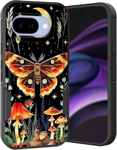 Vista 158 de Funda para Pixel 6A, Híbrida de Doble Capa de Servicio Pesado Resistente a Prueba de Golpes PC Duro + Funda Protectora de Silicona Suave para Google