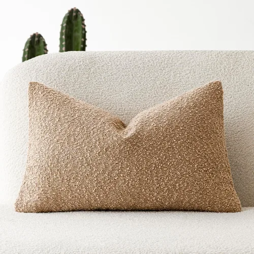 Vista 51 de Foindtower Fundas de almohada decorativas con textura de boucle, fundas de almohada sólidas, neutrales, suaves y acogedoras para silla, sofá