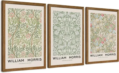 Vista 9 de JLTULT 3 piezas de arte de pared con flores en lienzo con marco, arte de pared de flores en tonos neutros y beige, arte de pared de flores