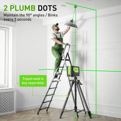 Vista 9 de HUEPAR Nivel láser con 2 puntos de plomada - 2 puntos de plomada y 2 líneas