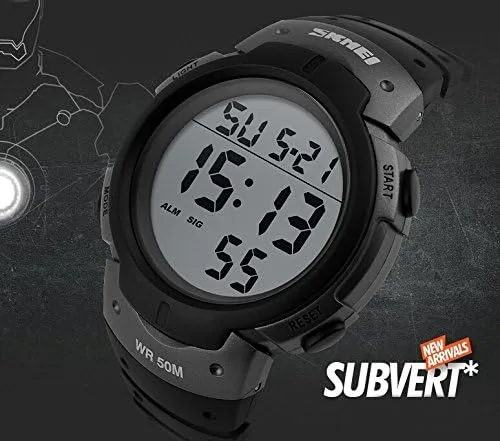 Vista 3 de AIMES Unisex Digital Watch with Luminous Display Sport Watches for Men and Women Multiple Functions and Comfortable Design 50m Waterproof Watch