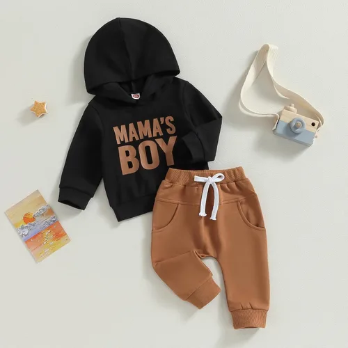 Vista 3 de Mamas - Ropa para niños pequeños, sudadera con capucha para otoño e invierno