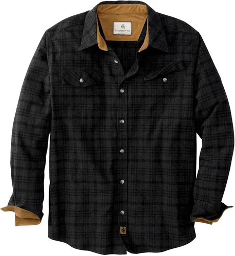 Vista 29 de Legendary Whitetails - Camisa de franela para hombre de manga larga con botones, ajuste relajado