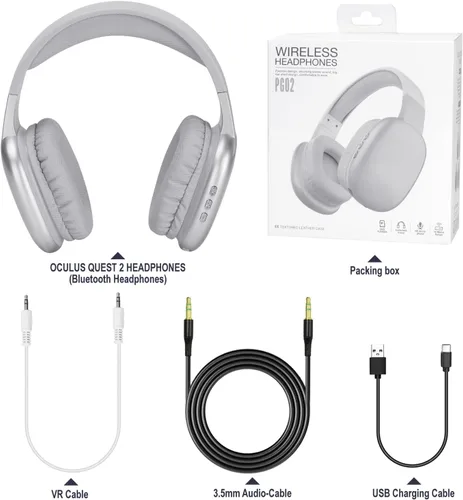 Vista 7 de Gaming Headphones Compatible with Meta Quest 2 Headset Increase VR Immersion - VR Headphones with Custom Length Cable, Optimized Gaming Audio