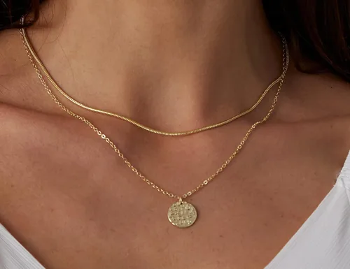 Vista 35 de Collares en capas para mujer, chapados en plata, delicada cuerda torcida de serpiente, delicado collar en capas, gargantilla de diferentes