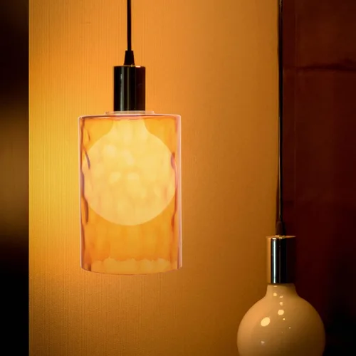 Vista 4 de Osaladi Pantalla de cristal pequeña con patrón de piedra de 5.90 x 3.93 x 3.93 pulgadas, pantalla decorativa de repuesto para luces colgantes