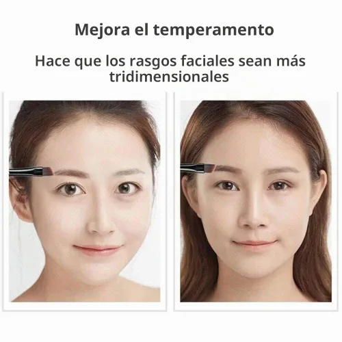 Vista 4 de Polvo de cejas disco de cejas de tres colores impermeable para cejas, kit de maquillaje de cejas para dar forma a las cejas naturales