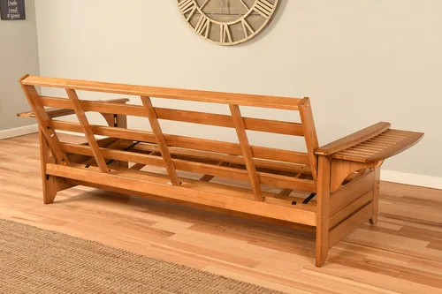 Vista 7 de Kodiak Furniture Futón Phoenix de tamaño completo con acabado de nuez de mantequilla, canadiense