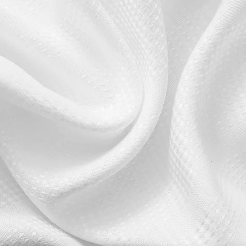 Vista 6 de Home Queen Cortinas Waffle Blancas para Ventana de Baño, Repelentes al Agua con Bolsillo para Barra, Cortinas Cortas de Cocina para Ventana Pequeña