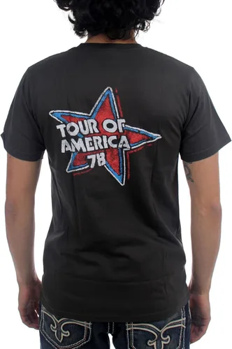 Vista 2 de Rolling Stones Men's Tour of America T-Shirt Gun Metal Gray