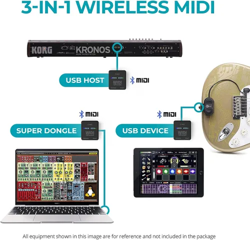 Vista 4 de CME WIDI Uhost + cable USB micro-B OTG - Interfaz MIDI USB Bluetooth + host USB